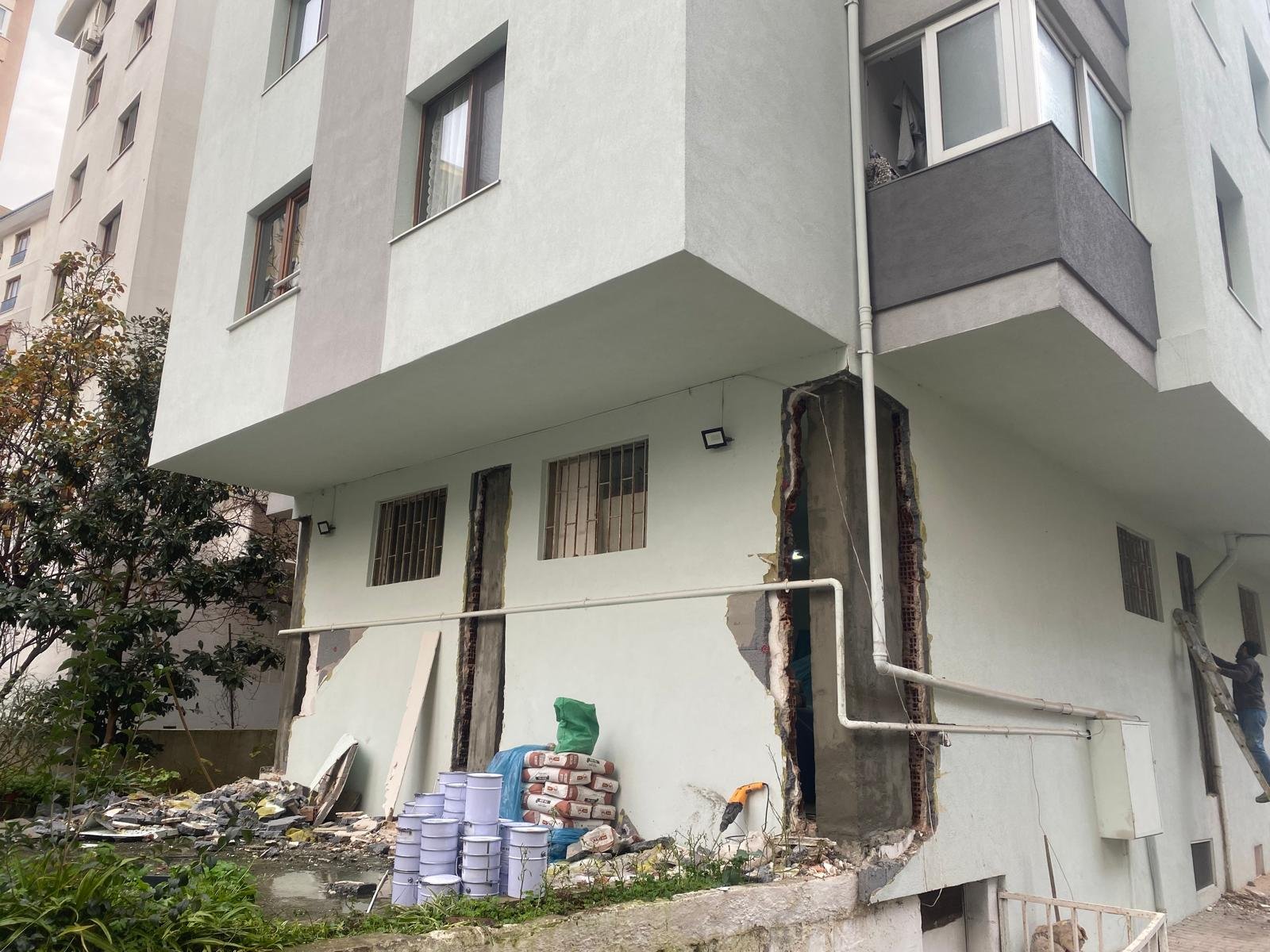 Şadiye Hanım Apt. Güçlendirme Uygulaması — saha uygulaması