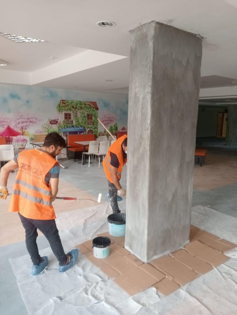 Tekirdağ Aka Koleji Karbonfiber Güçlendirme Uygulaması — uygulama fotoğrafı 3