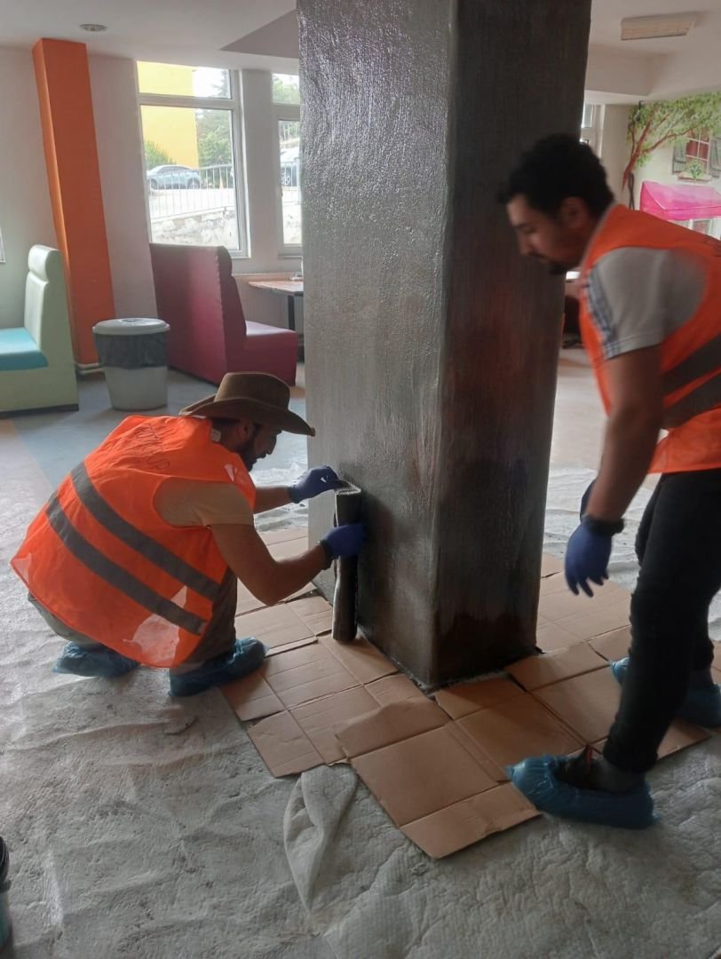 Tekirdağ Aka Koleji Karbonfiber Güçlendirme Uygulaması — uygulama fotoğrafı 6